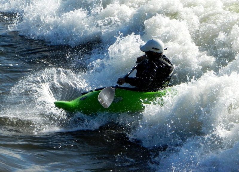 Kayak on Brennan's Wave