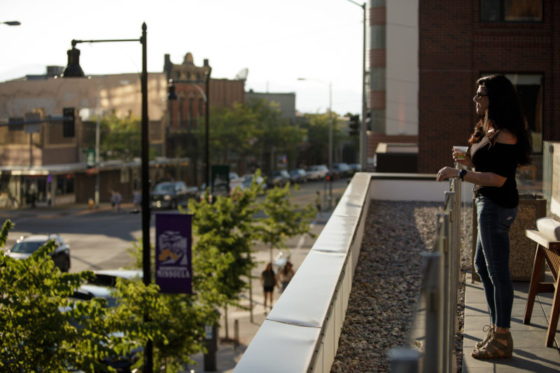 Patio at the Residence Inn in Downtown Missoula