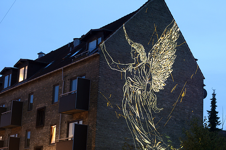 Asbjorn Skou's Light Mural - Copenhagen, Denmark