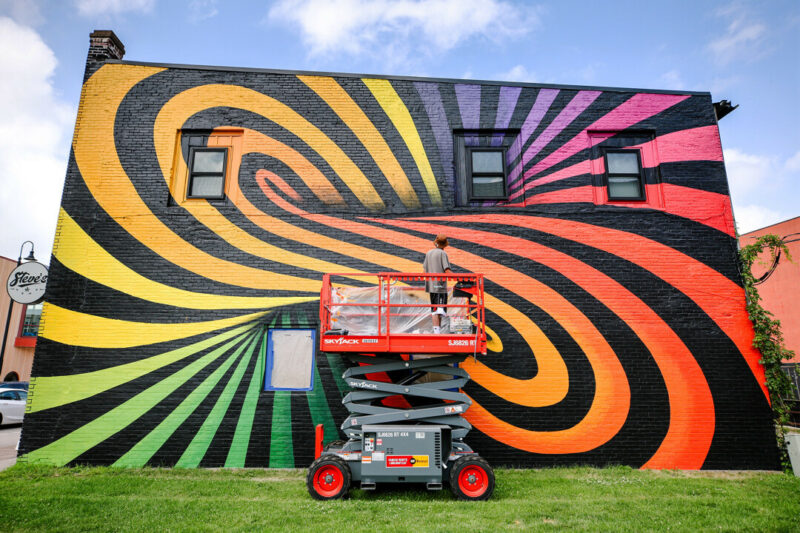 Galactic Twirl Mural - Eau Claire, Wisconsin